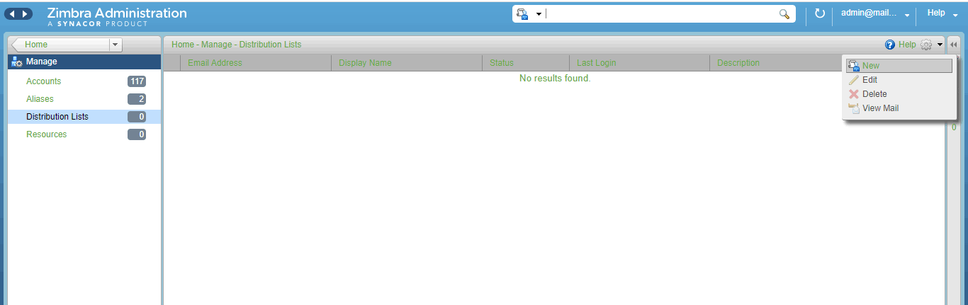 Create a Distribution List or Mailing List in Zimbra mail server