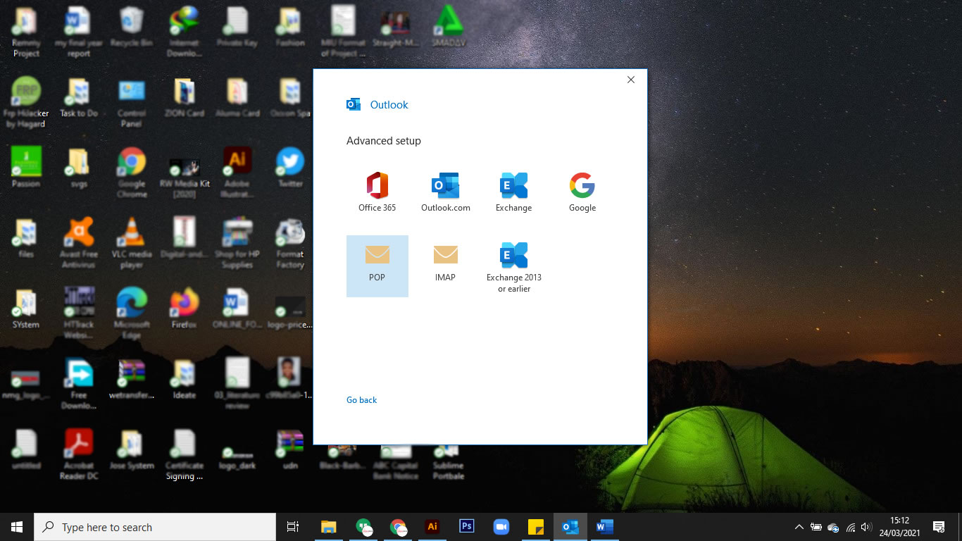 Howto configure Microsoft Outlook 2016