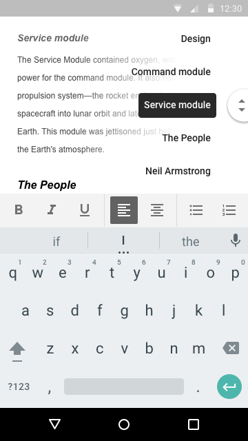 google docs outlinetool